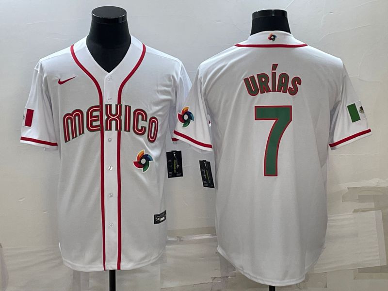 Men 2023 World Cub Mexico #7 Urias White Nike MLB Jersey3->more jerseys->MLB Jersey